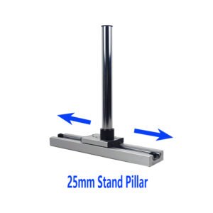 Slide Rail Base for Stereo Microscope, Movable Slide Rail for Microscope Stand Pillar Desktop Universal Base for 25mm & 32mm Microscope Stand Trinocular Binocular Soldering Repairing Tools