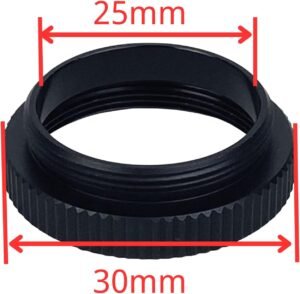 Camera C Mount Lens Adapter Ring, 4mm 5mm C to CS Mount Lens Extension Tube CCTV Security Cameras Stereo Microscope Lens C Mount Extension Simul-Focal Trinocular Adapter