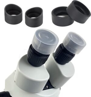 Microscope Eyepiece Cover + Dust Free Cover, Rubber & Plastic, 34mm & 39-42mm, Binocular Trinocular, LED, 40x Magnification, Microscope Accessories
