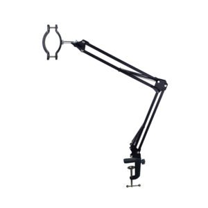 stand Microscope Articulated Arm Stand Spot Light Set, Gooseneck Light C Mount Lens Holder 26mm-52mm Adjustable Clamp, HDMI USB Camera Lens Electronic Soldering Repairing Stand (Microscope Stand)