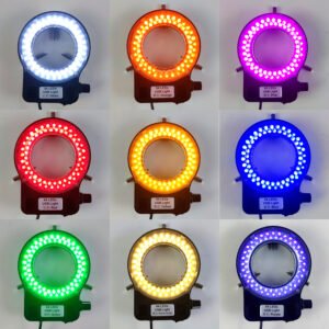 64 USB Color Chiefix USB Color 64-LED Ring Light For Stereo Video Microscope Lens Camera